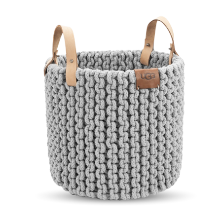 Hand Woven Rattan Laundry Basket, Grey